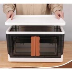 A set of folding boxes Ruiene 4 items x 50 l, stacked home