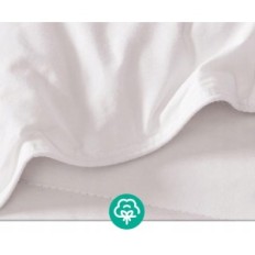 Cotton Quilt Apsmile med Fluff og Feathers 240 x 260 cm 320 g / m2, hvid