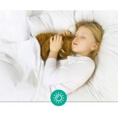 Bomulls täcke apsmile med fluff och fjädrar 240 x 260 cm 320 g / m2, vit