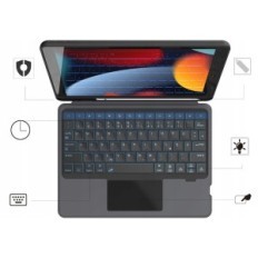 Kryt s klávesnicou QWERTZ WEOFETEI pre iPad 10,2, iPad AIR 3 čierny