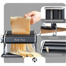 Manuális tortagép TRUE KITCHEN Acél legfeljebb 4 mm fekete tésztahenger vastagság beállítással