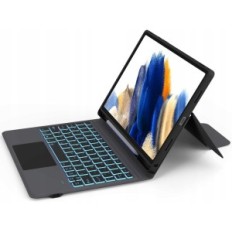 Cubra con el teclado QWERTZ Roofei para la pestaña Galaxy A8 10.5 '' Negro