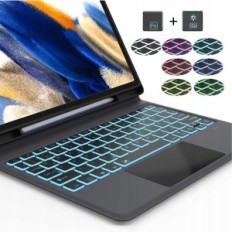 Pokrijte s Qwertz Rootoinom tipkovnicom za karticu Galaxy A8 10.5 '' 'crno