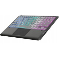 Juhtum QWERTZ Roofei Galaxy Tab S9 FE + / S9 + pluss 12,4 must