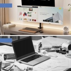 Triple Holder til EasyNount Monitor op til 32 inches VESA 75x75 100x100, sort