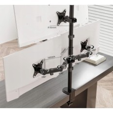 Trojitý držák pro monitor EasyMount až 32 palců VESA 75x75 100x100, černá