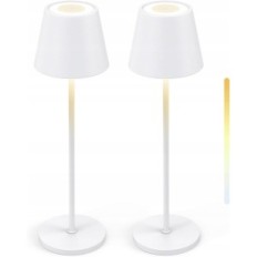 Bezdrôtové MAUX PBG-1238 Stolová lampa, 2 ks, 385mm, IP54 biela