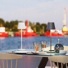 Bezprzewodowa lampa stołowa MALUX PBG-1238, 2 szt., 385mm, IP54 biały