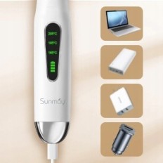 Drahtloser Glätter und Curling Iron Sunmay Voga, 4800mA weiß