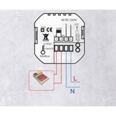 Termostat Moes Zigbee, trådlöst för uppvärmda golv, 16 A