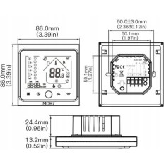 Termostats Moes Zigbee, bezvadu apsildāmiem grīdām, 16 a