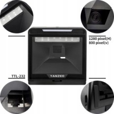Lettore di codici a barre multidirezionale laser Yanzeo YS868