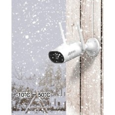 Caméra de sécurité ANGRAN 2K HD 3MP, Wi-Fi avec 4 x 3 mp caméras, jusqu'à 30 m