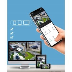 Bezpečnostní kamera Angran 2k HD HD 3MP, Wi-Fi s fotoaparáty 4 x 3 MP, až 30 m