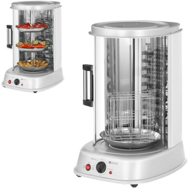 Mini Grill BBQ para Kebab Gyros peixe vegetal vertical 4in1 1800W Royal Catering Rcgv-1800