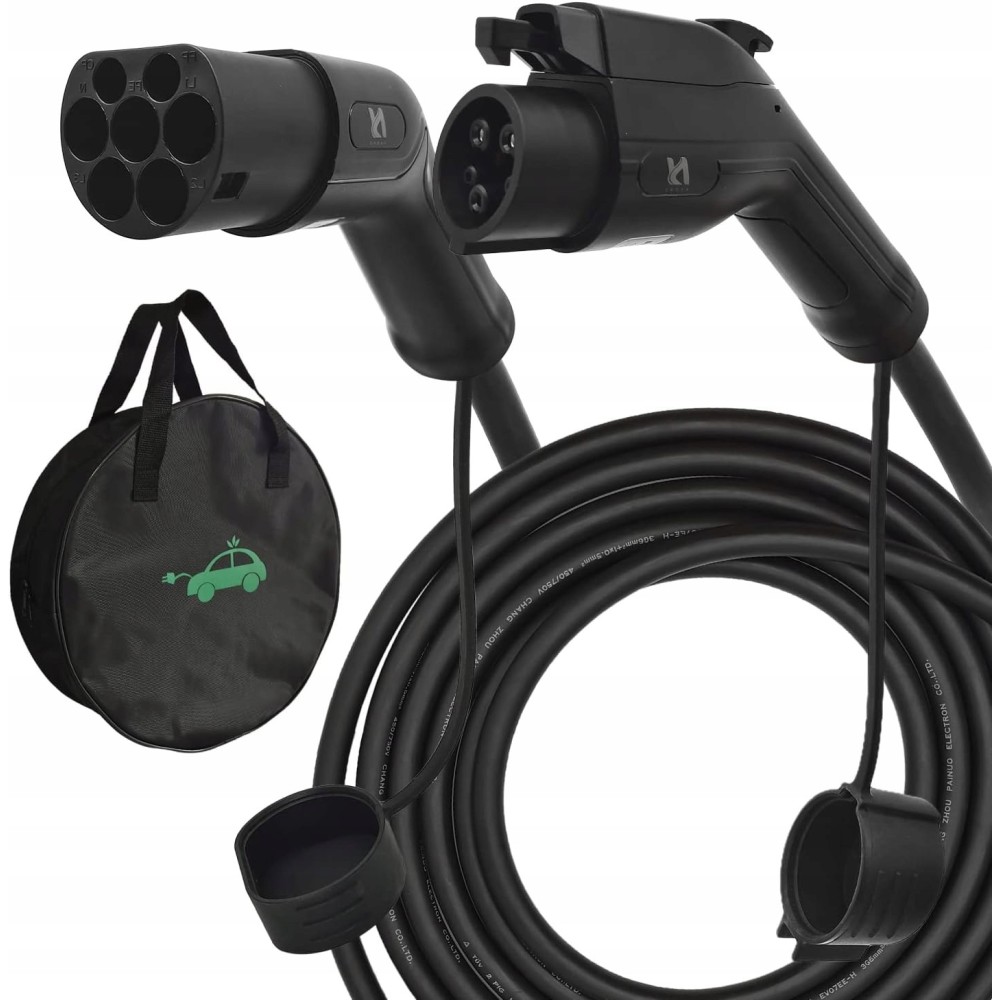 Hievcar elektrische voertuig oplaadkabel 7,4 kW 5 m type 2 - Type 1