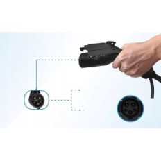 Cable de carga de vehículos eléctricos de Hievcar 7.4 kW 5 m Tipo 2 - Tipo 1