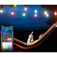 LED Light Diivoo, 15m com Bluetooth, aplicativo IP65, impermeável