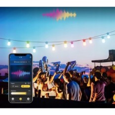 Luce a LED Distioo, 15m con Bluetooth, applicazione IP65, impermeabile