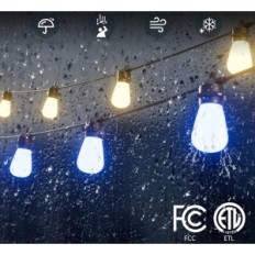 LED šviesos divoo, 15m su "Bluetooth", "IP65" programa, atsparus vandeniui