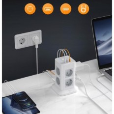 Tessan 8 Sockets 3 m 2 USB 1 USB C przewrawczący przątwa 2 3600W