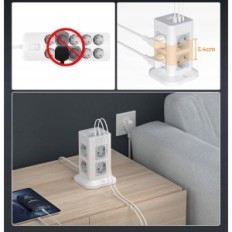 Tessan 8 utičnice 3m 2 USB 1 USB c prcewrawczący przątwa 2 3600w