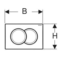 Botão de enxaguamento Geberit Delta01 Botão branco duplo enxaguando para lavar quadro Geberit