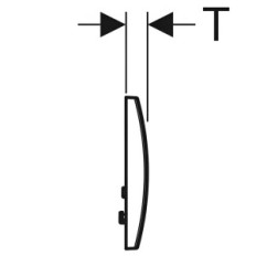 RINSE-painike Geberit Delta01 Valkoinen painike Tupla-huuhtelu Flow Frame Geberit