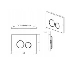 Gumb za ispiranje za Geberit UP320 / Up720 Chrome Mat