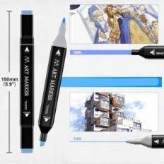 Amees Marker Set, 80 + 4 farver, cutter og tynd, dobbelt tip