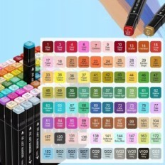AMEES Marker Set, 80 + 4 colors, cutter and thin, double tip