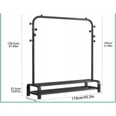Kleerhanger Smilovia QY0016, met 6 haken 2 schoenen voor schoenen, zwart