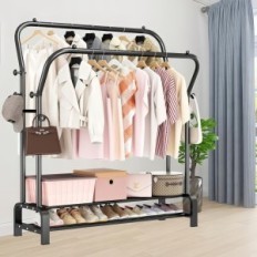 Riideosad riidepuu smilovii 110x51x146cm, must