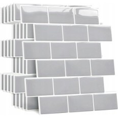 Αυτοκόλλητο γέφυρα 30χ30 τοίχου, γκρι, 10pcs.