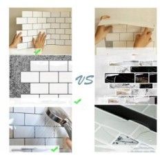 Agotación autoadhesiva 30х30 azulejos de pared, gris, 10 unids.