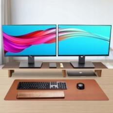 Stare per due monitor aoti, legno, 108,5 x 24 x 10,5 cm