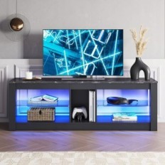 Television Stand Bestier 55+ Cali 22 Modos RGB Mármore Preto
