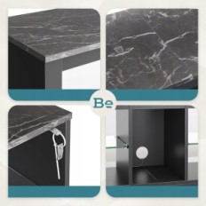 Television stand Bestier 55+ Cali 22 RGB modes Black marble