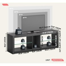 Τηλεόραση Bestier 55+ Cali 22 Τρόποι RGB Black μάρμαρο