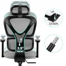 KERDOM office chair with adjustable black headboard