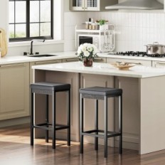 Bar Stools Hoobro BB21111, 24,8 collu augstums, melns 2 gab.
