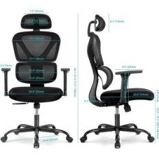 Cadeira ergonômica escritório rotativo Kerdom KD-9070 Usado