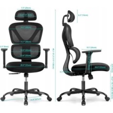 Ergonomisk kontorstol Kerdom KD-9070-F Sort