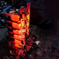 Kettlebell Tribe voda 7kg, litega železa, črna barva