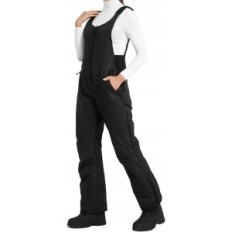 Calças de inverno para mulheres ohuhu y90-80201-09 tamanho 1x preto termoactivo