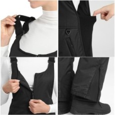 Calças de inverno para mulheres ohuhu y90-80201-09 tamanho 1x preto termoactivo