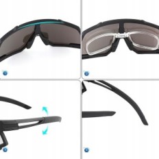 Jundingyun sports glasses with 5 removable lenses, 100% UV
