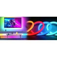 Neon LED KSIBNW RGB, 15 m, z omrežnim napajanjem, 230 V