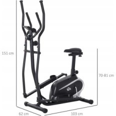 Training bike, Magnetic elliptic trainer 8 Homcom levels