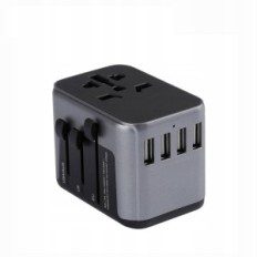 Adaptateur de carte Tessan Adaptateur World Adapter Prise 633F Noir